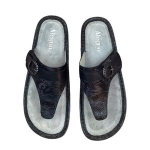 Alegria Codi Trellis Adjustable Strap Thong Sandals  COD520